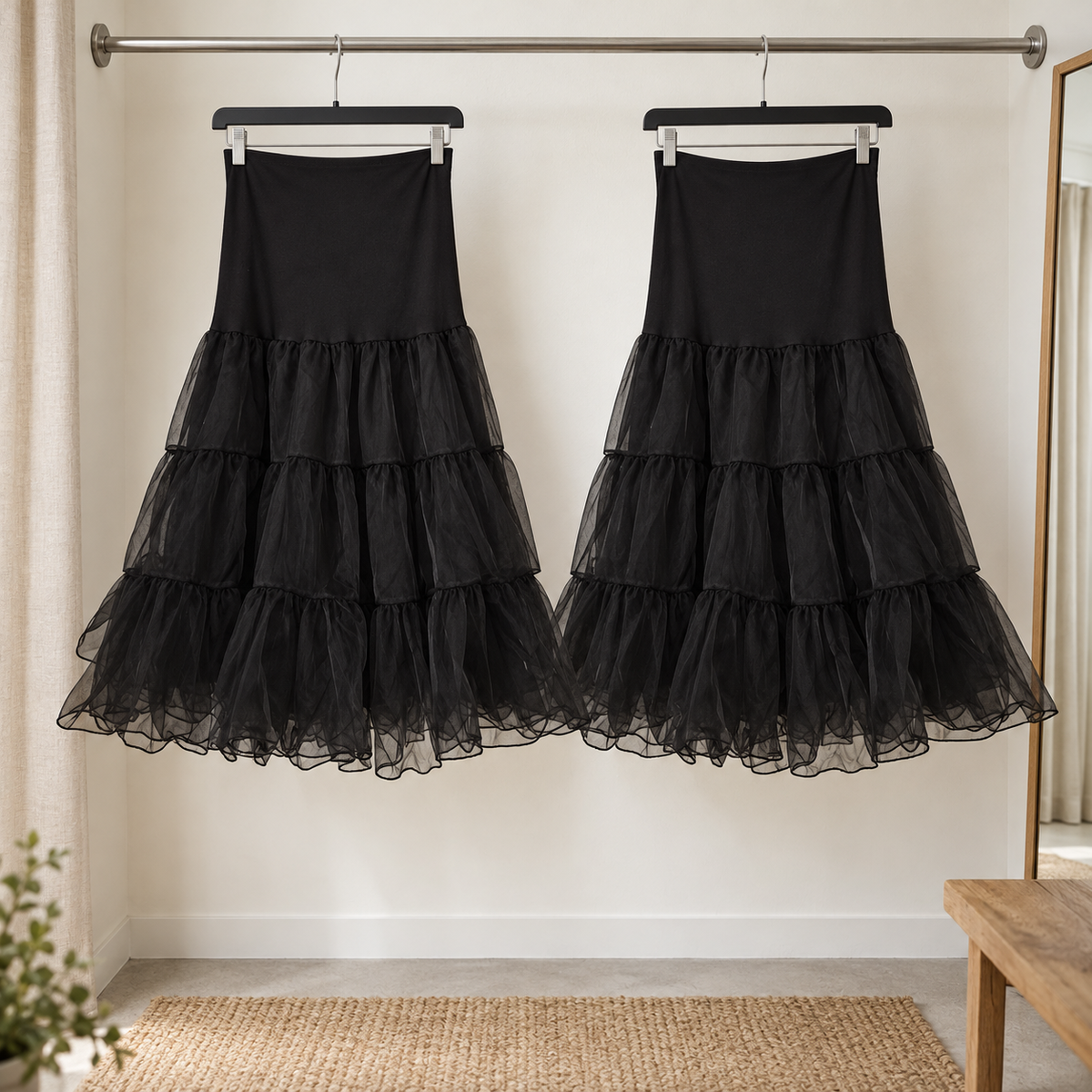Pack de 2 faldas convertibles negras — P1