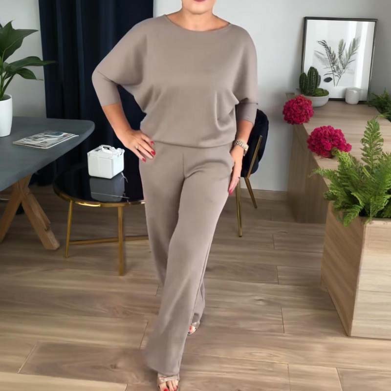Conjunto de 3 piezas: cárdigan largo, top y pantalón — 1