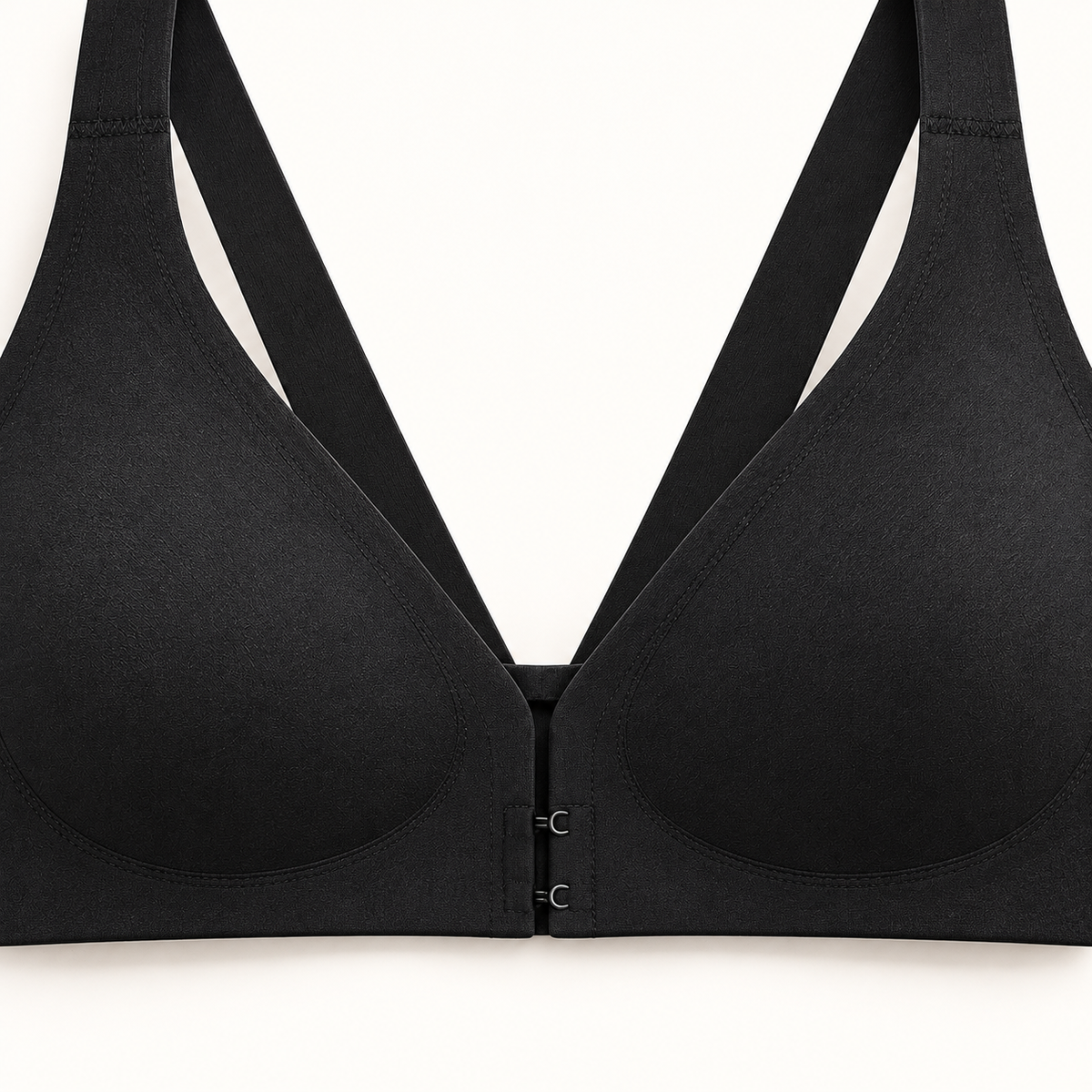 Pack de 2 bras negros con cierre frontal — D1