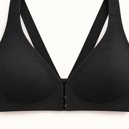Pack de 2 bras negros con cierre frontal — D1