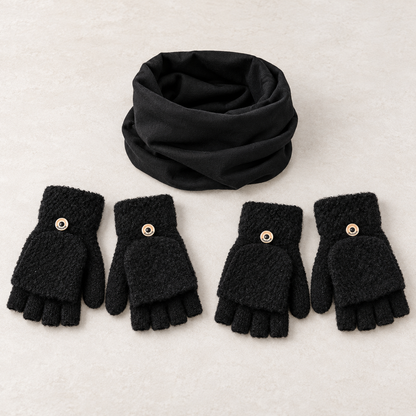 Pack de 2 pares de guantes convertibles + 1 cuello tubular de regalo — P1
