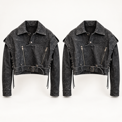 Dos chaquetas completas del mismo diseño; sin accesorios adicionales.