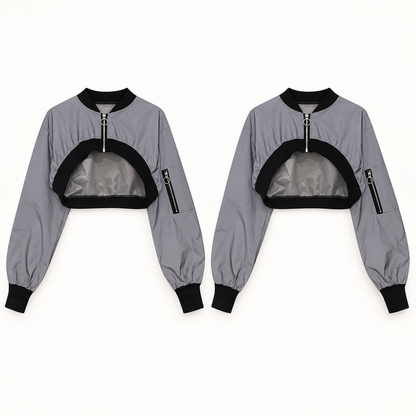 Dos chaquetas crop del mismo diseño; no incluye otras prendas.