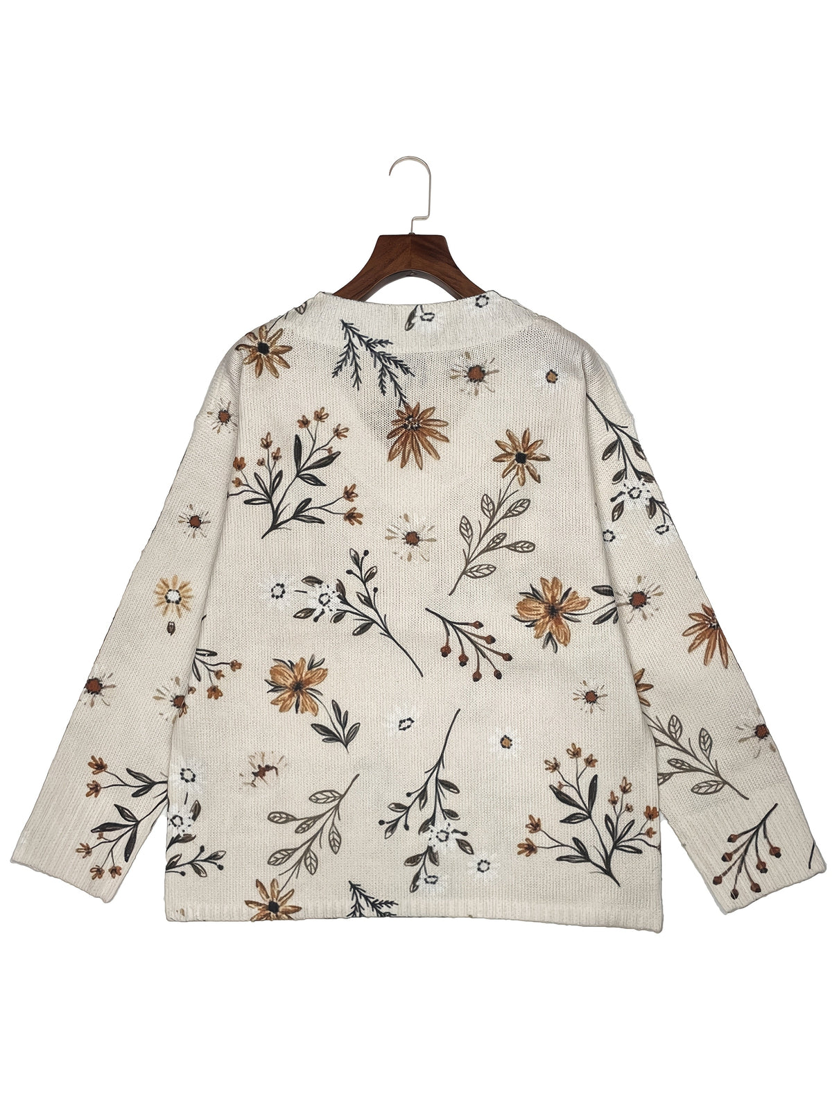 Suéter floral con cuello en V · foto 5