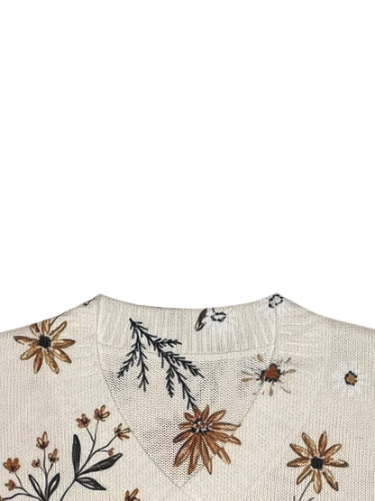 Suéter floral con cuello en V · foto 6
