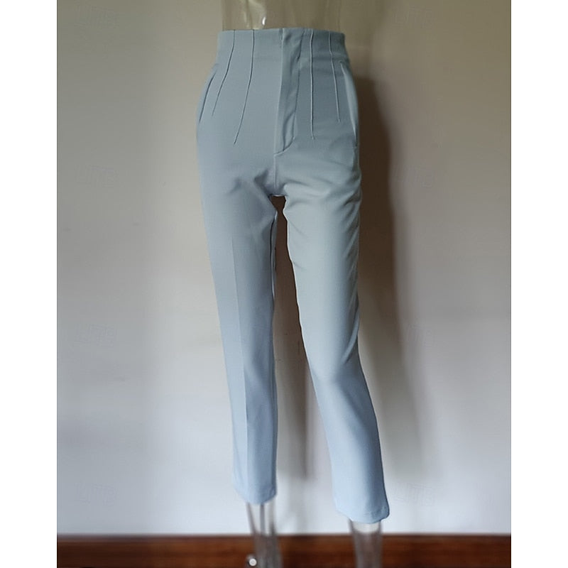 Pantalón de vestir de tiro alto y pierna recta · foto 9