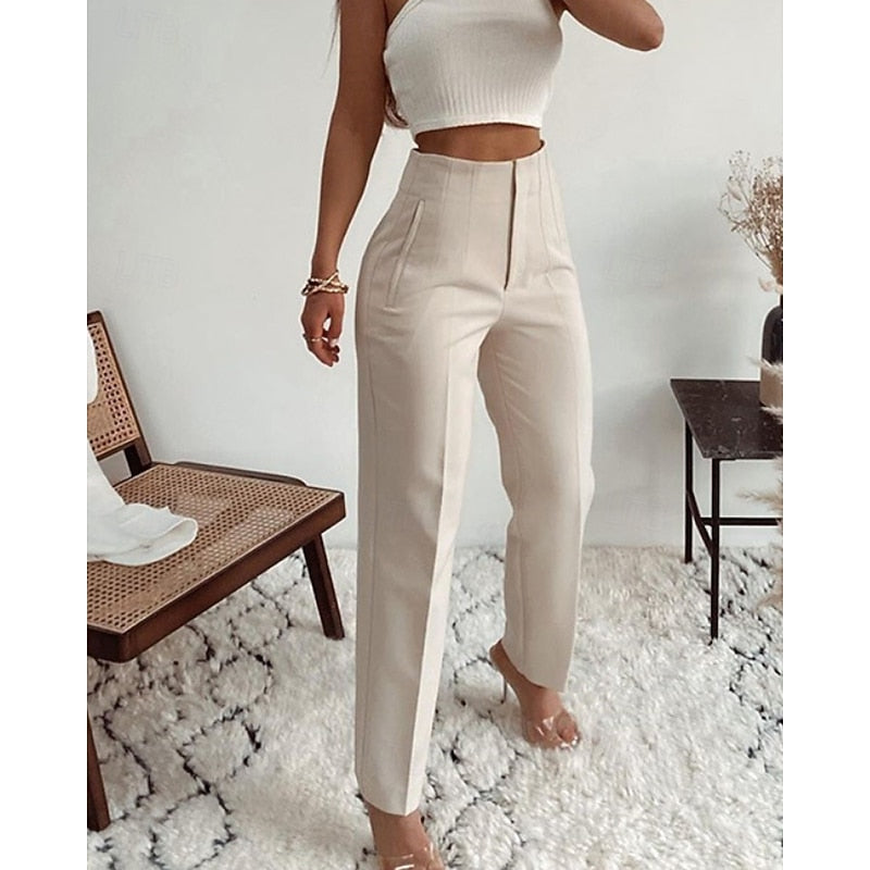 Pantalón de vestir de tiro alto y pierna recta · foto 2