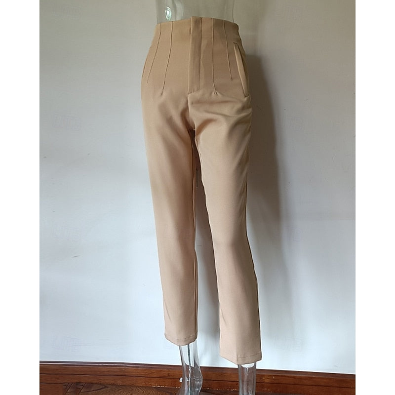 Pantalón de vestir de tiro alto y pierna recta · foto 6
