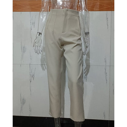 Pantalón de vestir de tiro alto y pierna recta · foto 4