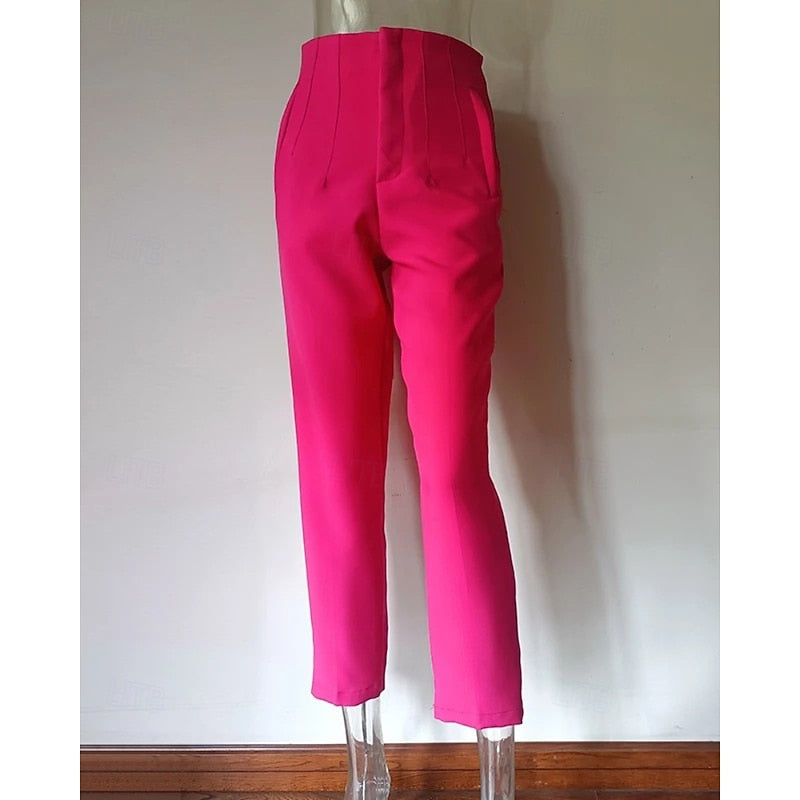 Pantalón de vestir de tiro alto y pierna recta · foto 8